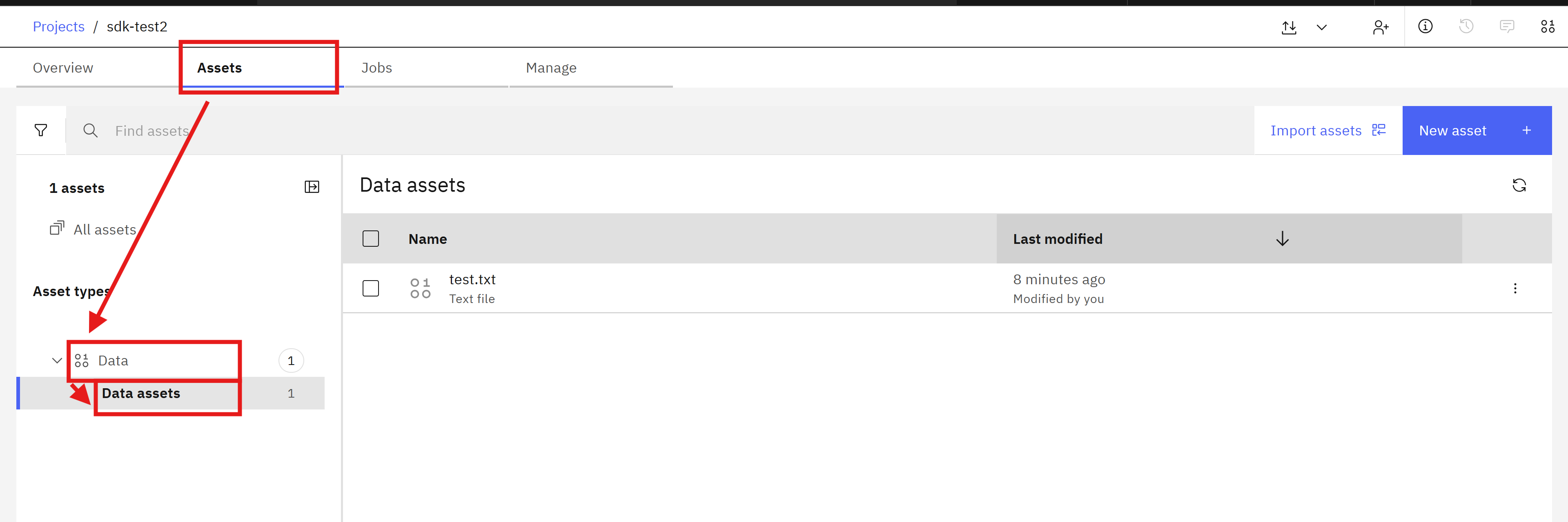 Screenshot of the File downloading in the UI