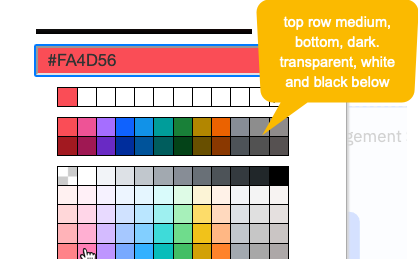 IBM Color Palette selection