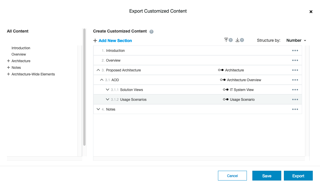 Create custom word report structure