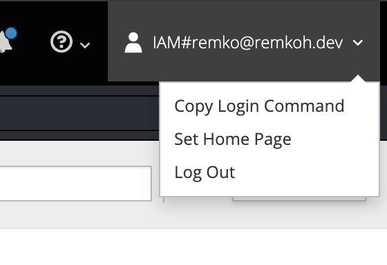 OpenShift Copy Login Command