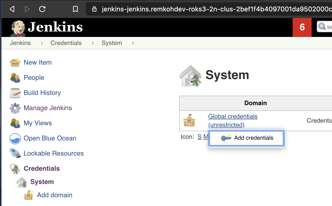 OpenShift Jenkins credentials