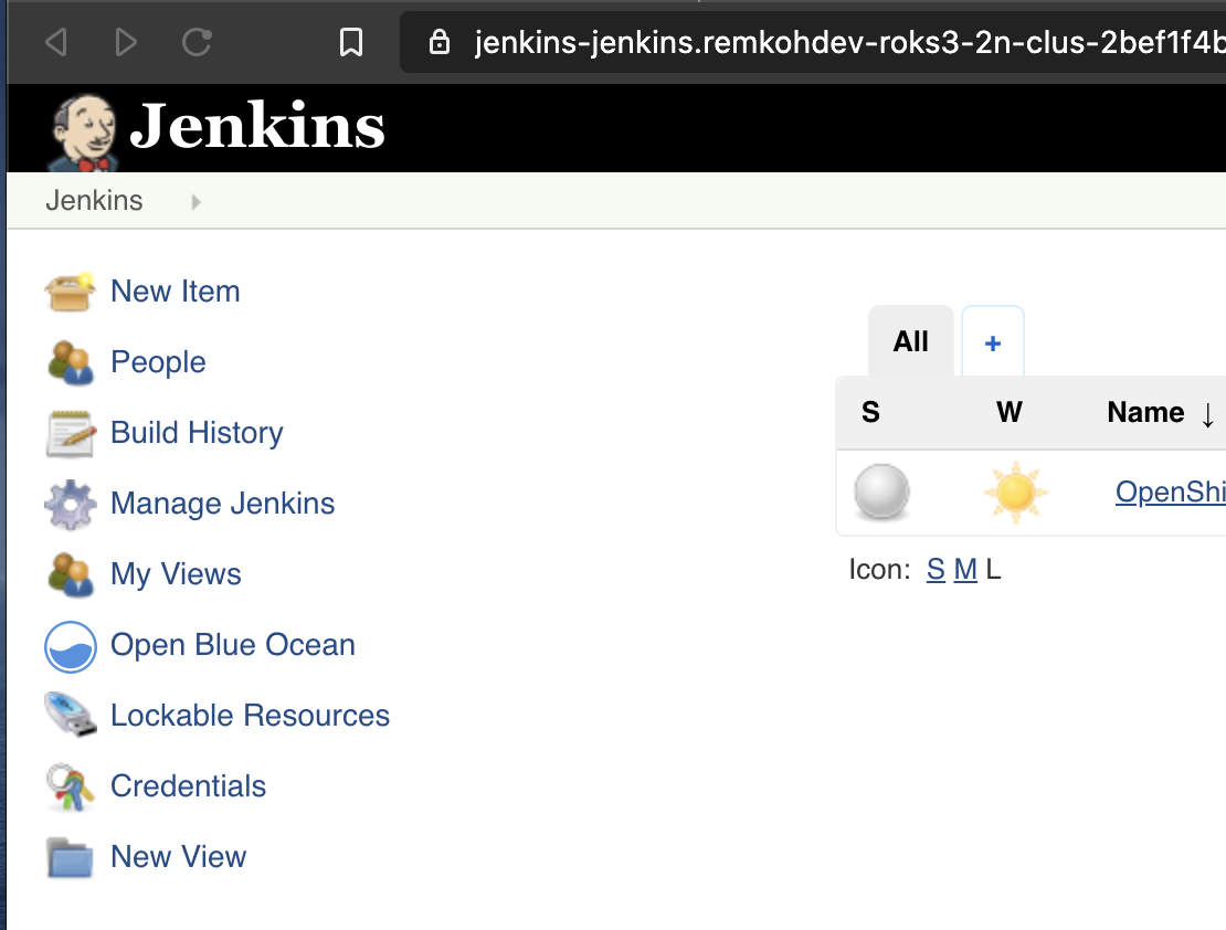 OpenShift Jenkins credentials