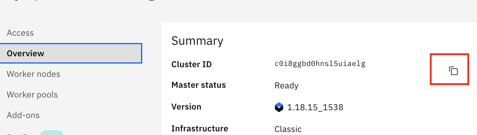 Grab cluster id