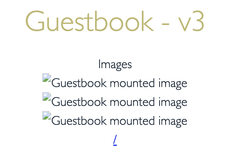 Guestbook broken images