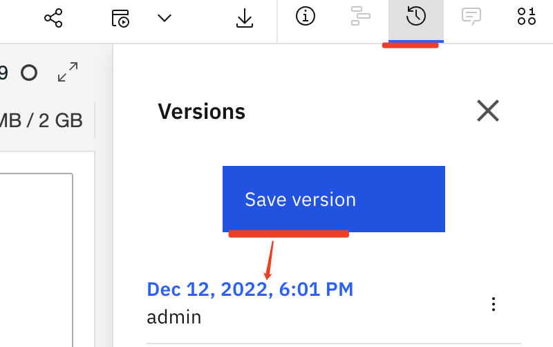 Save version