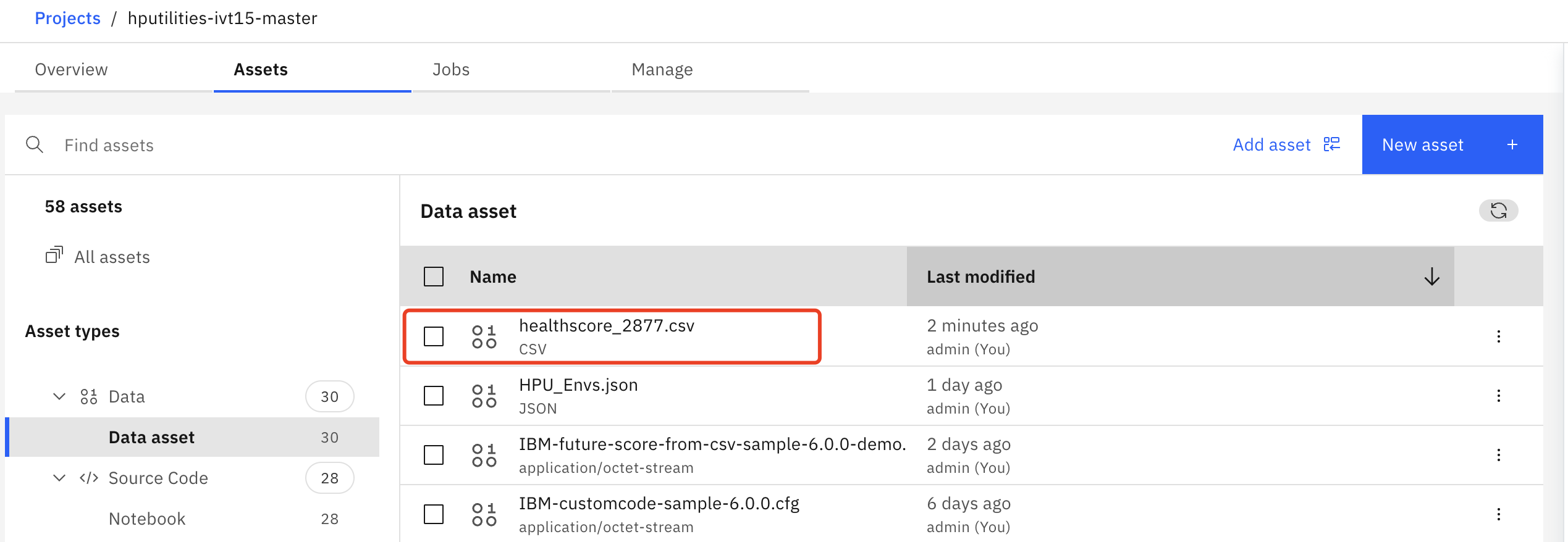 csv file