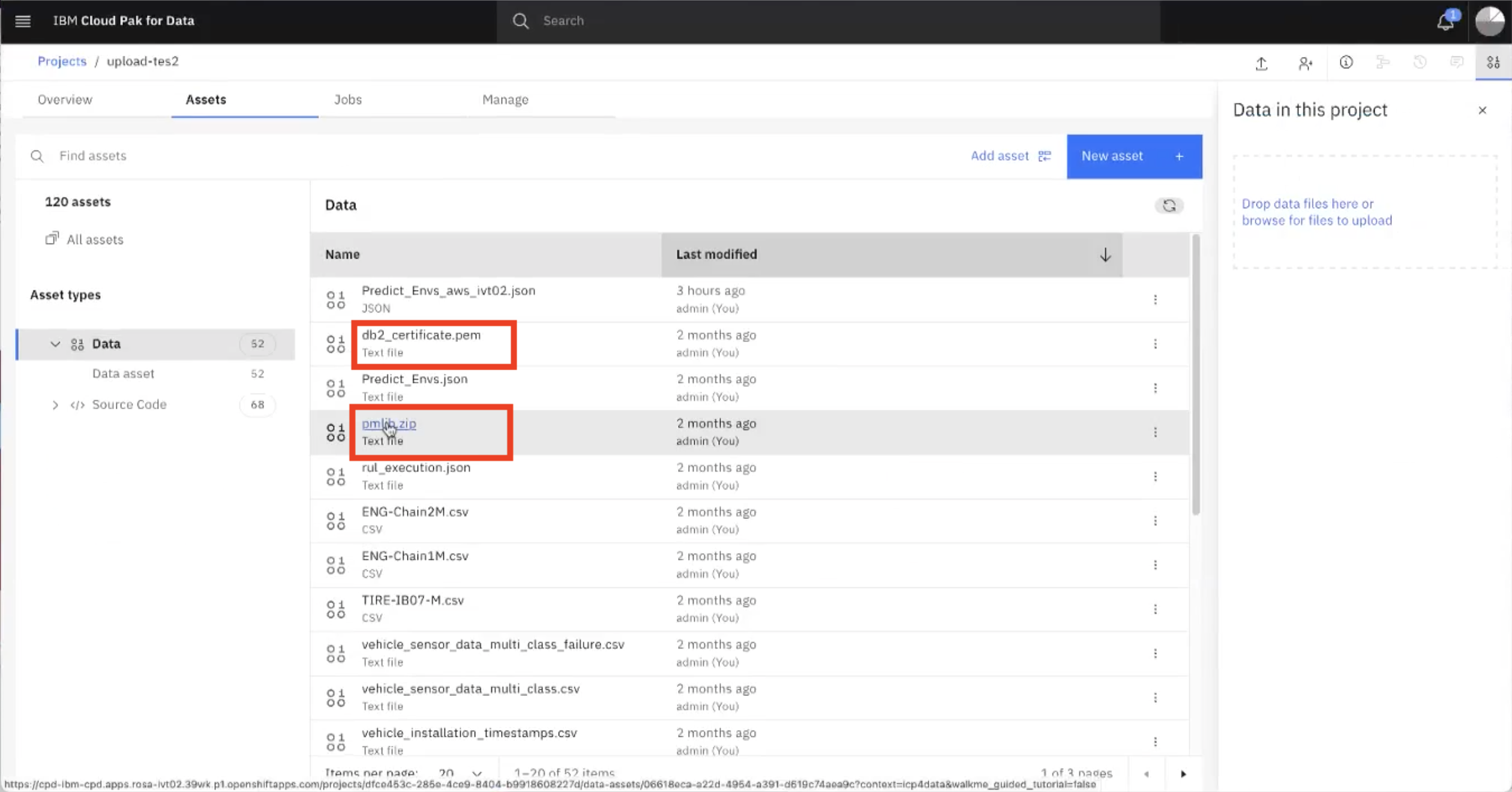 PMlib and Db2 certification files