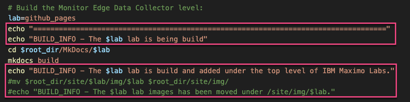 Build script after
