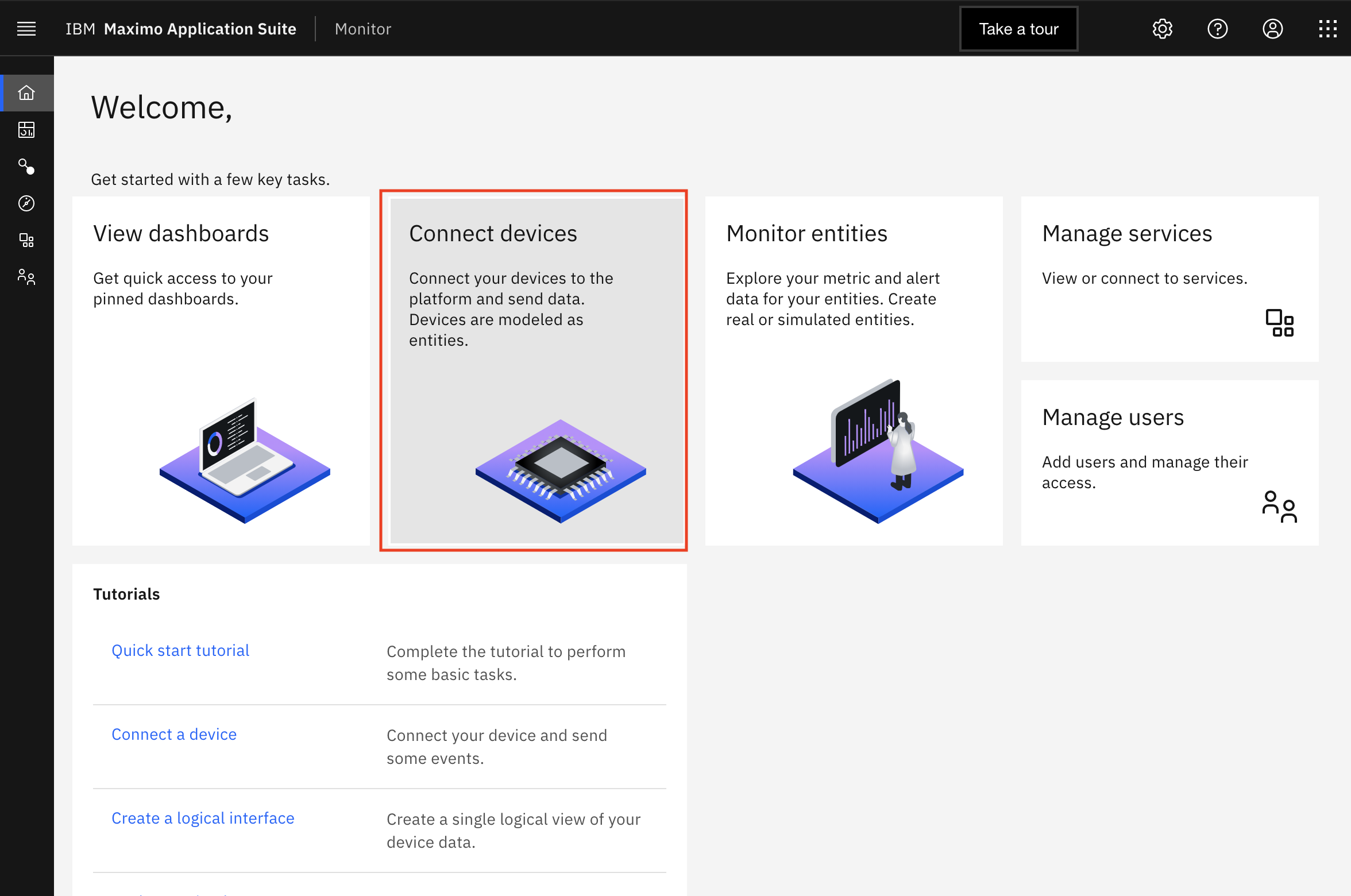 Connect devices tile