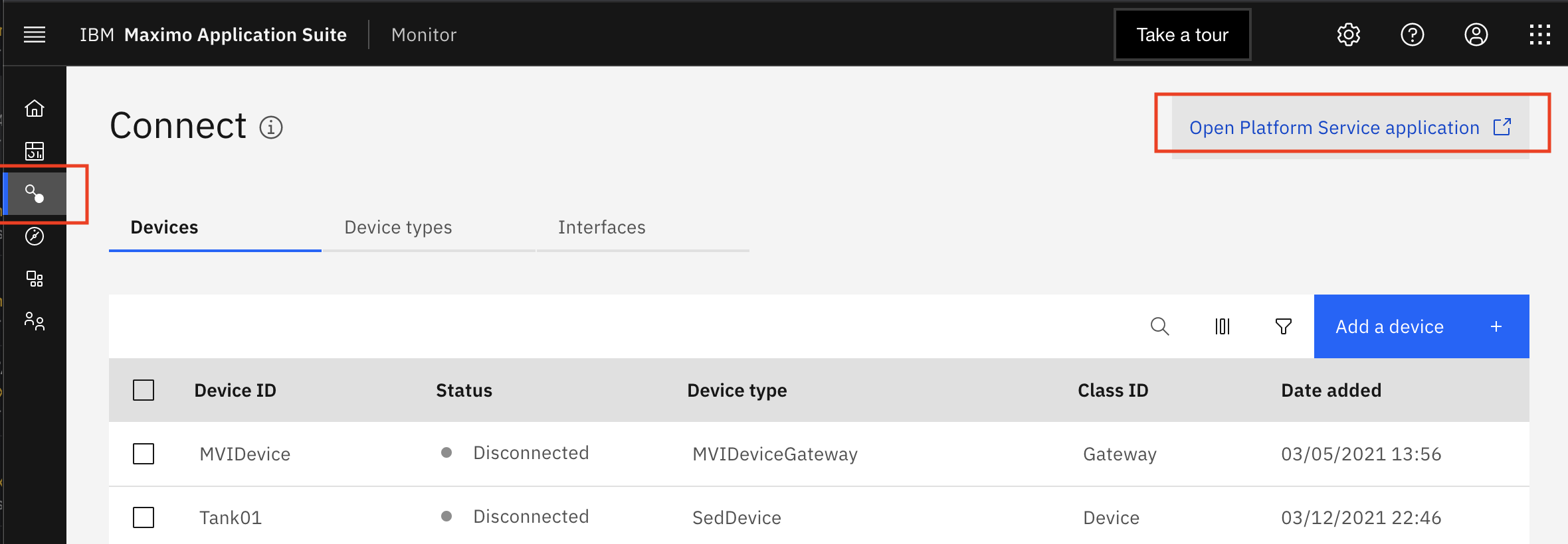 Connect devices tile