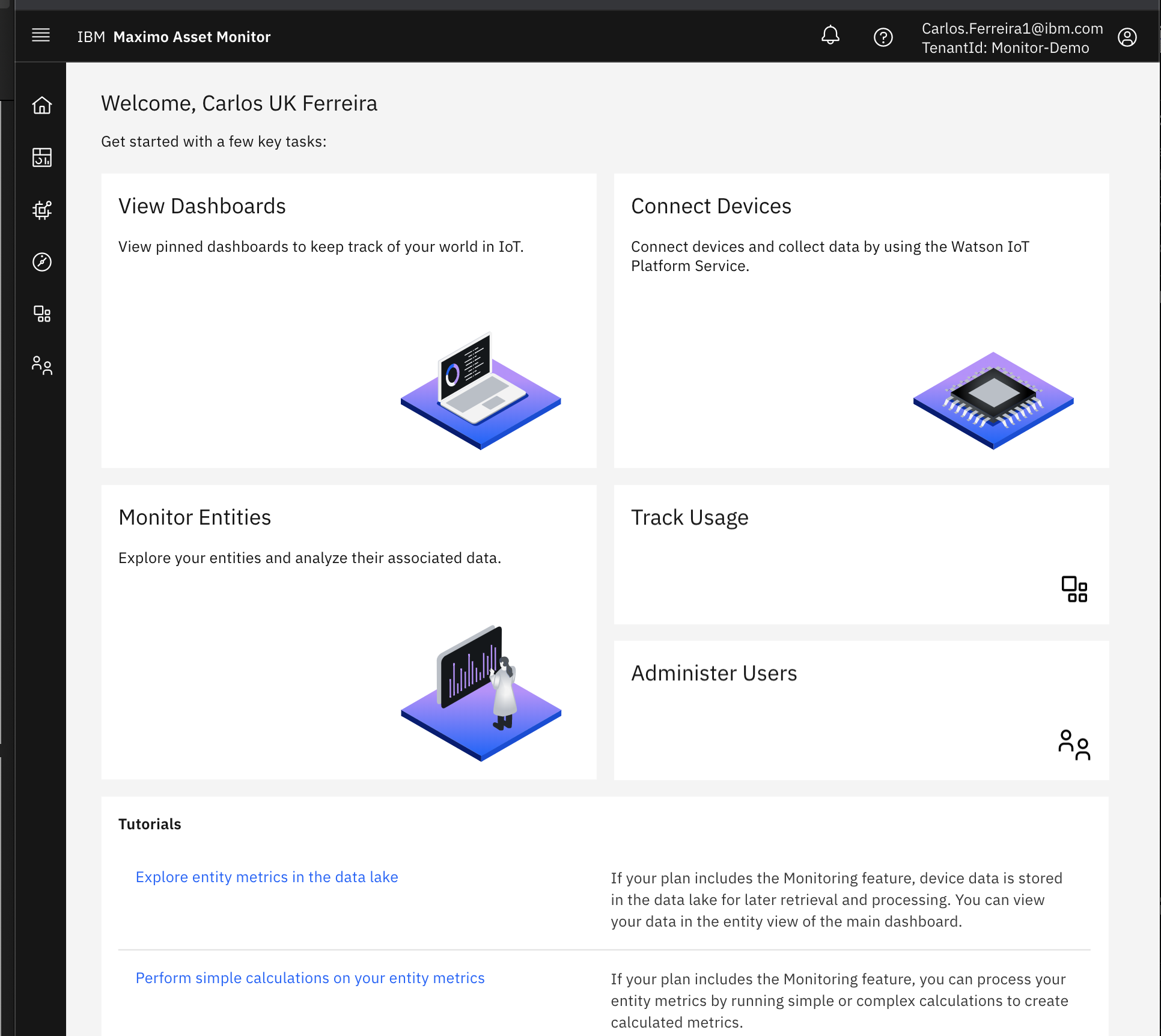 Maximo Asset Monitor Home