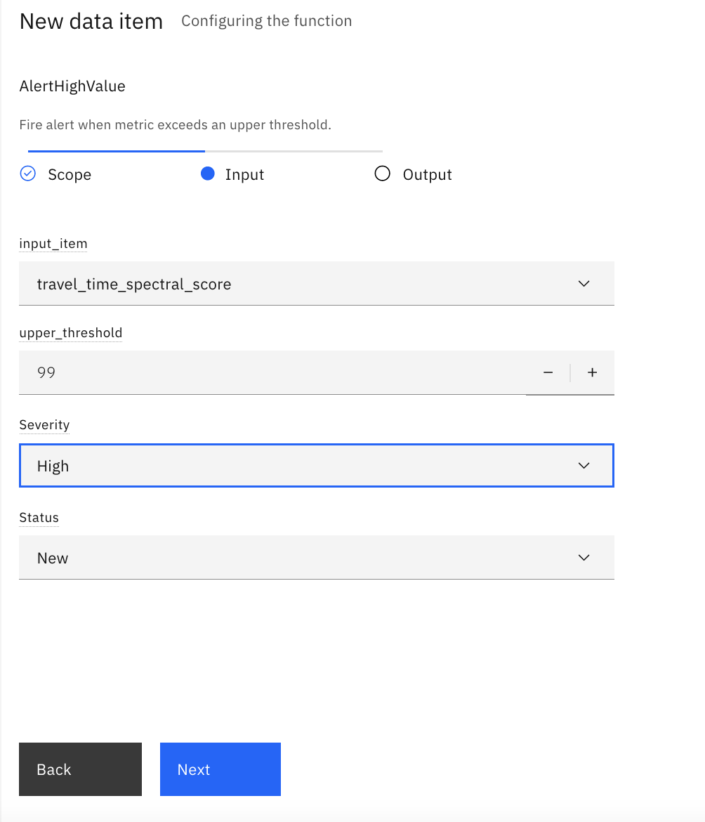 Configure spectral alert expression