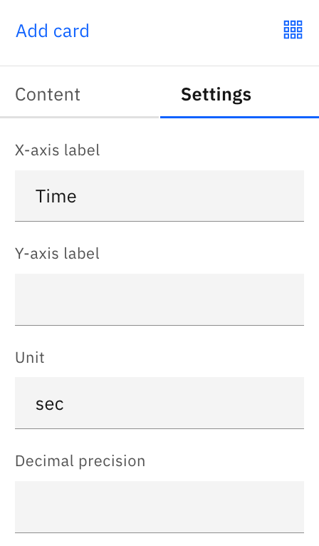 Line card settings