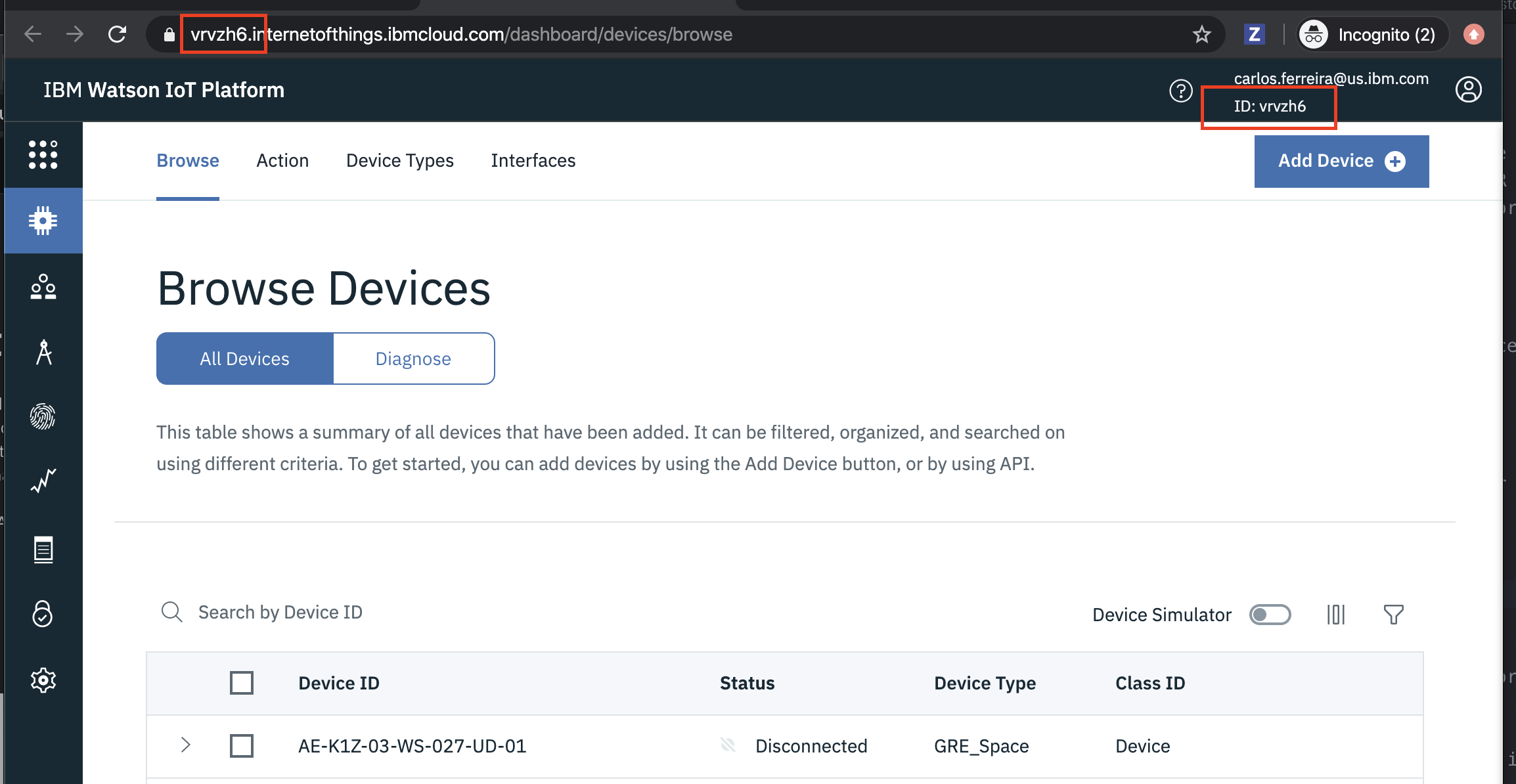 Devices Add Device Finish