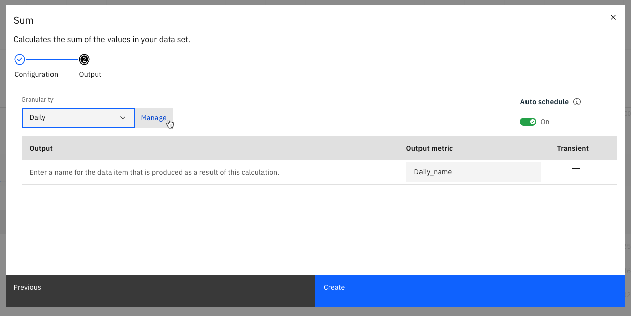 Create new granularity