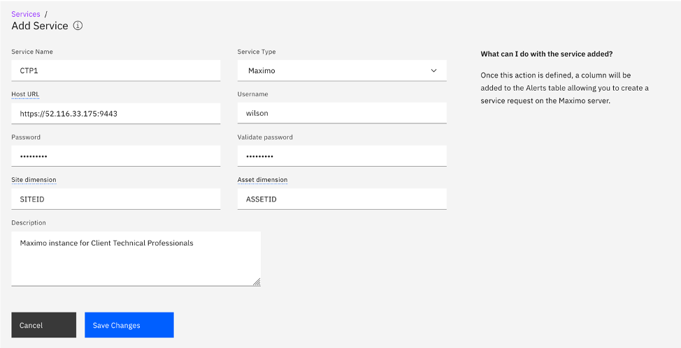Filled Add Service