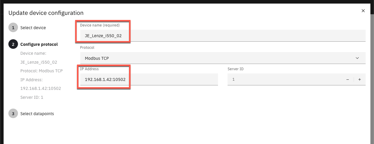 Configure protocol