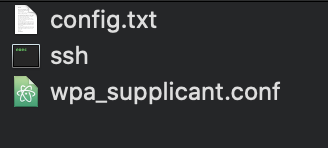 SSH and WiFi settings
