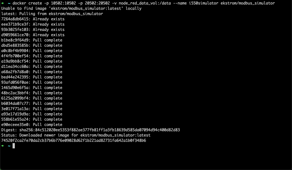 Create container