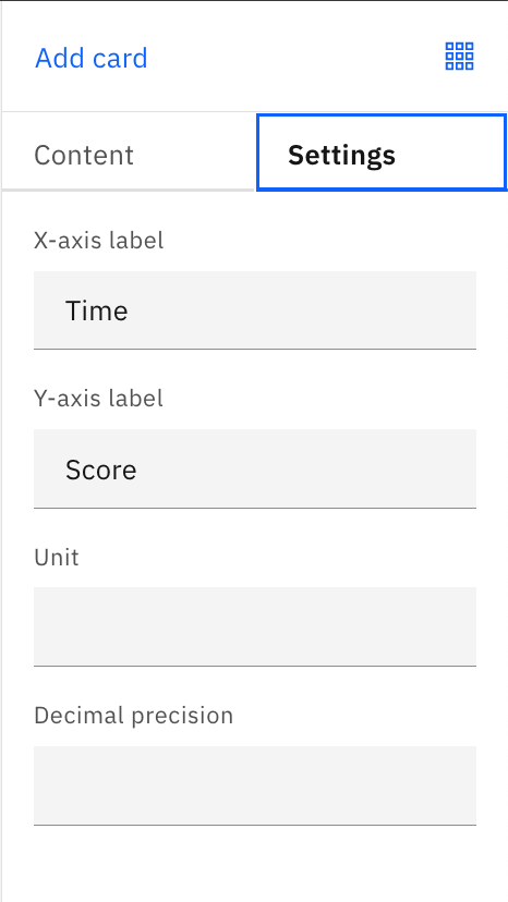 Line card settings