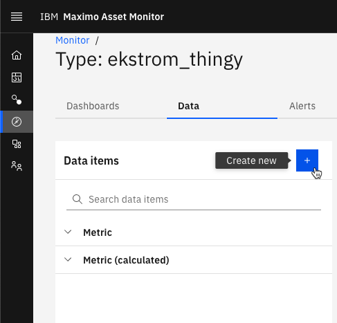 Add New Data Item