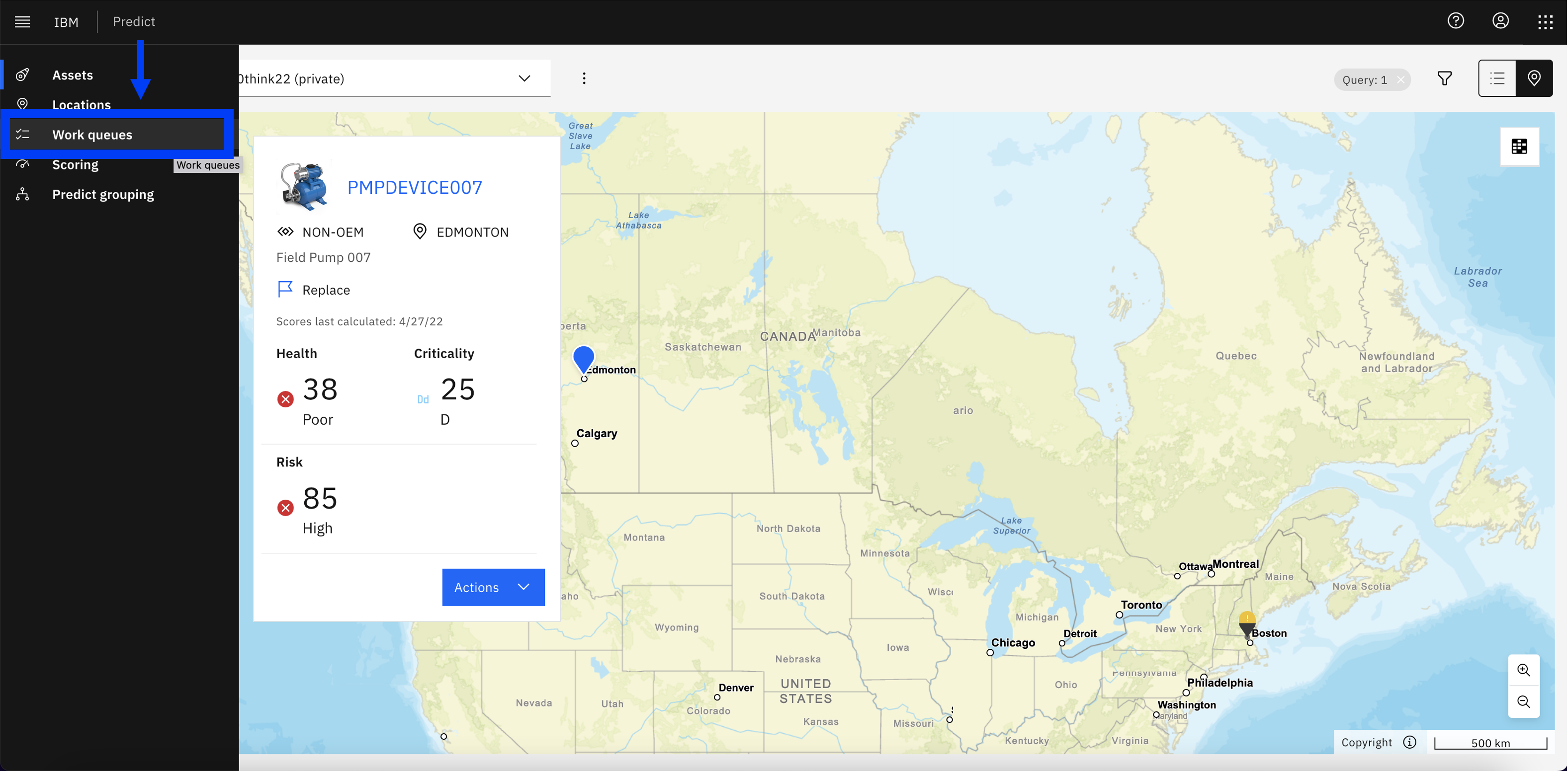 Navigate to work queues