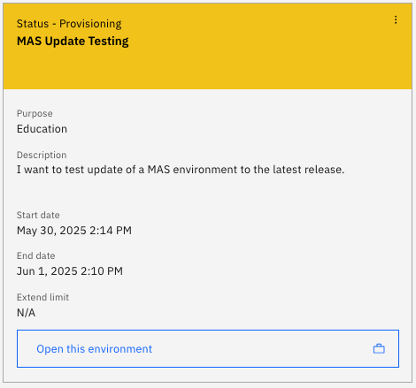 Reservation Provisioning