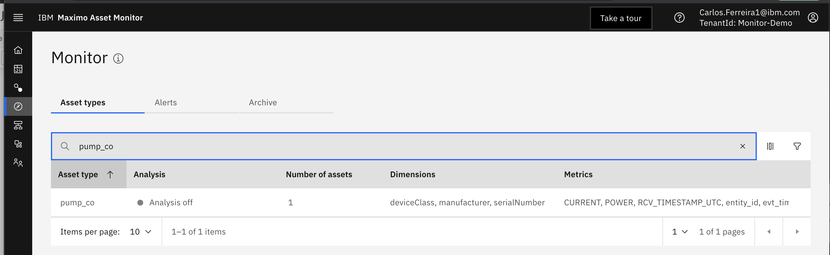 search for asset type