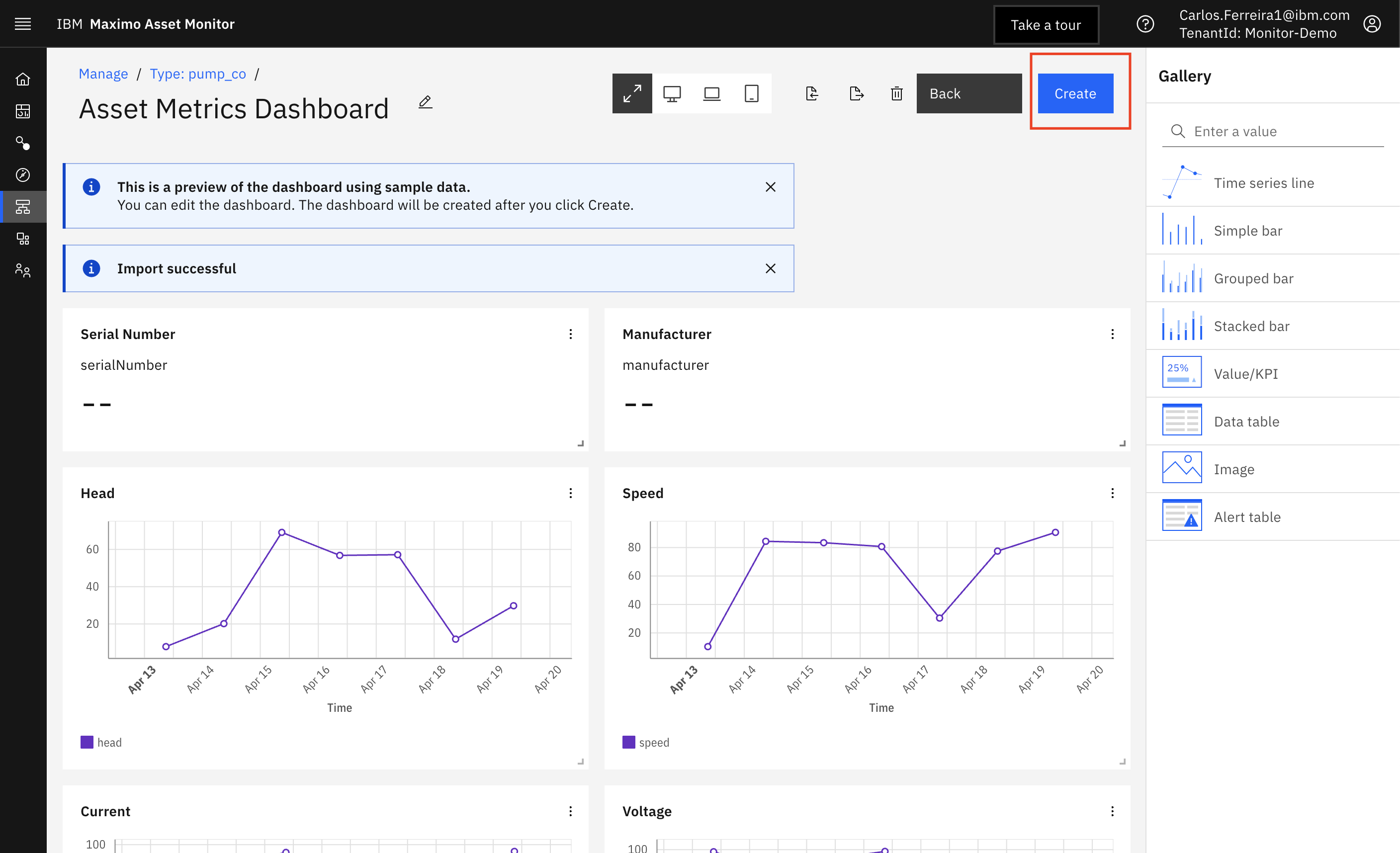 Create Dashboard