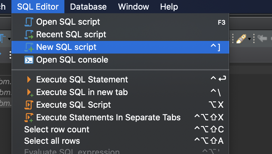New SQL Statement