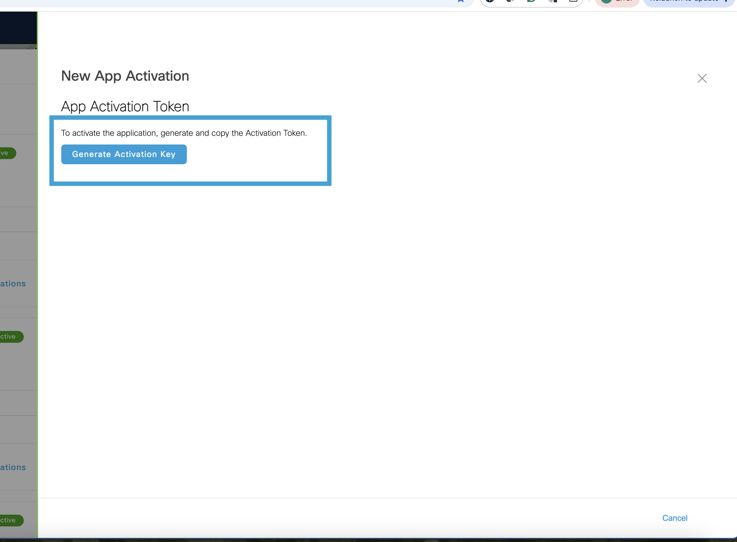 Generate Activation Token