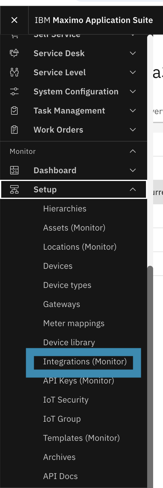 Integration Menu