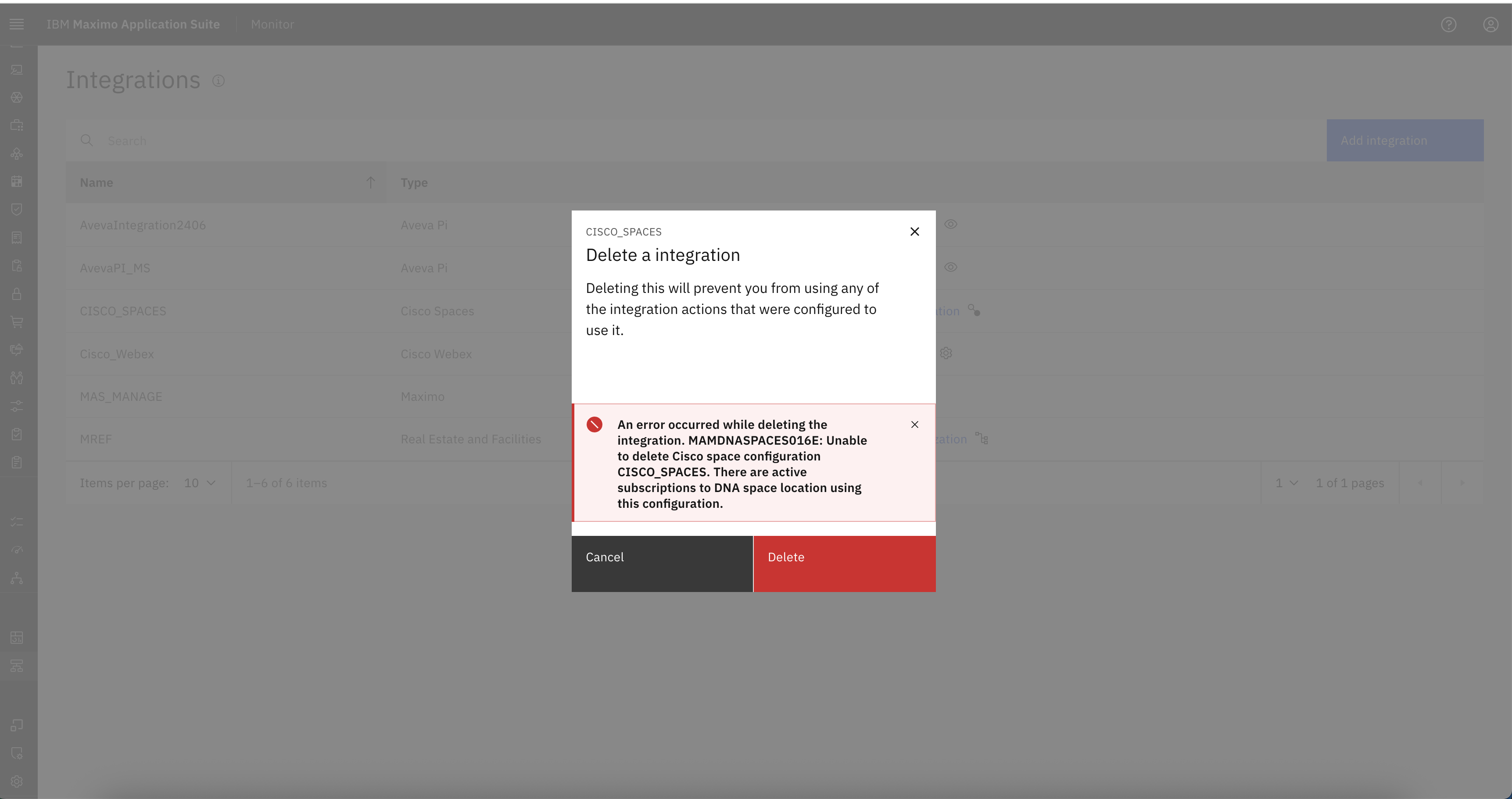 Unable Delete Cisco Int