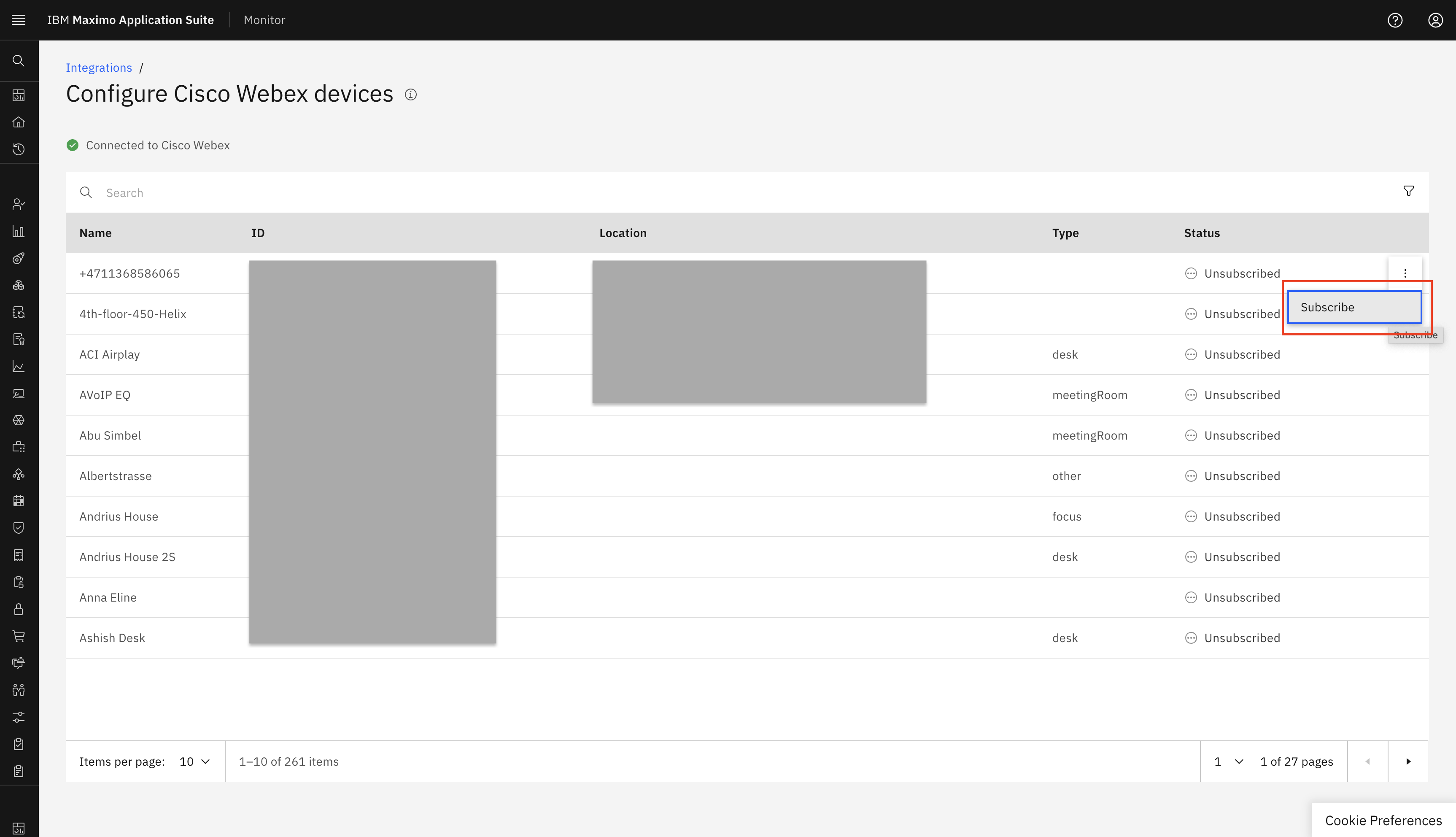 Subscribe Cisco Webex