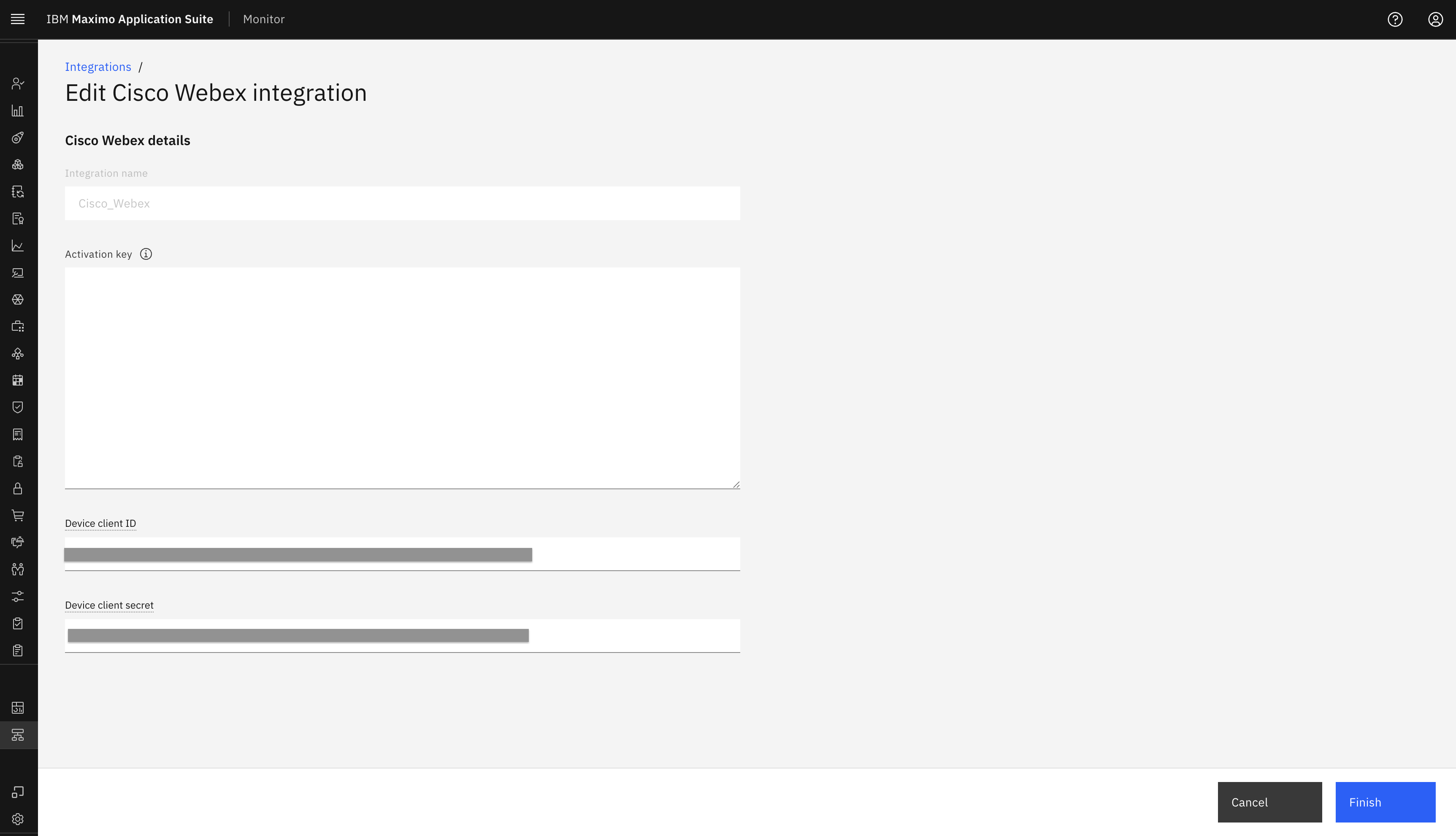 edit integration
