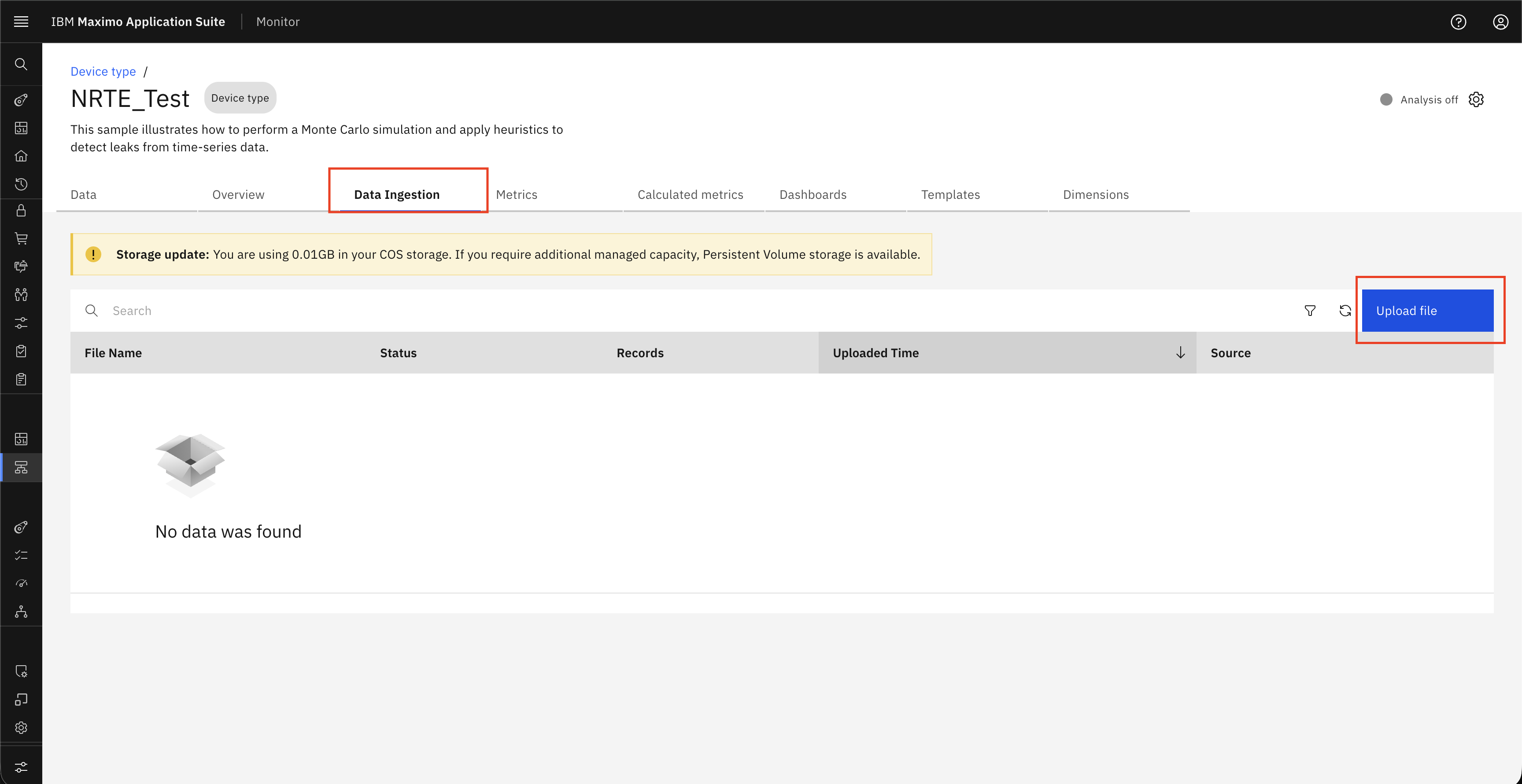 Click Upload