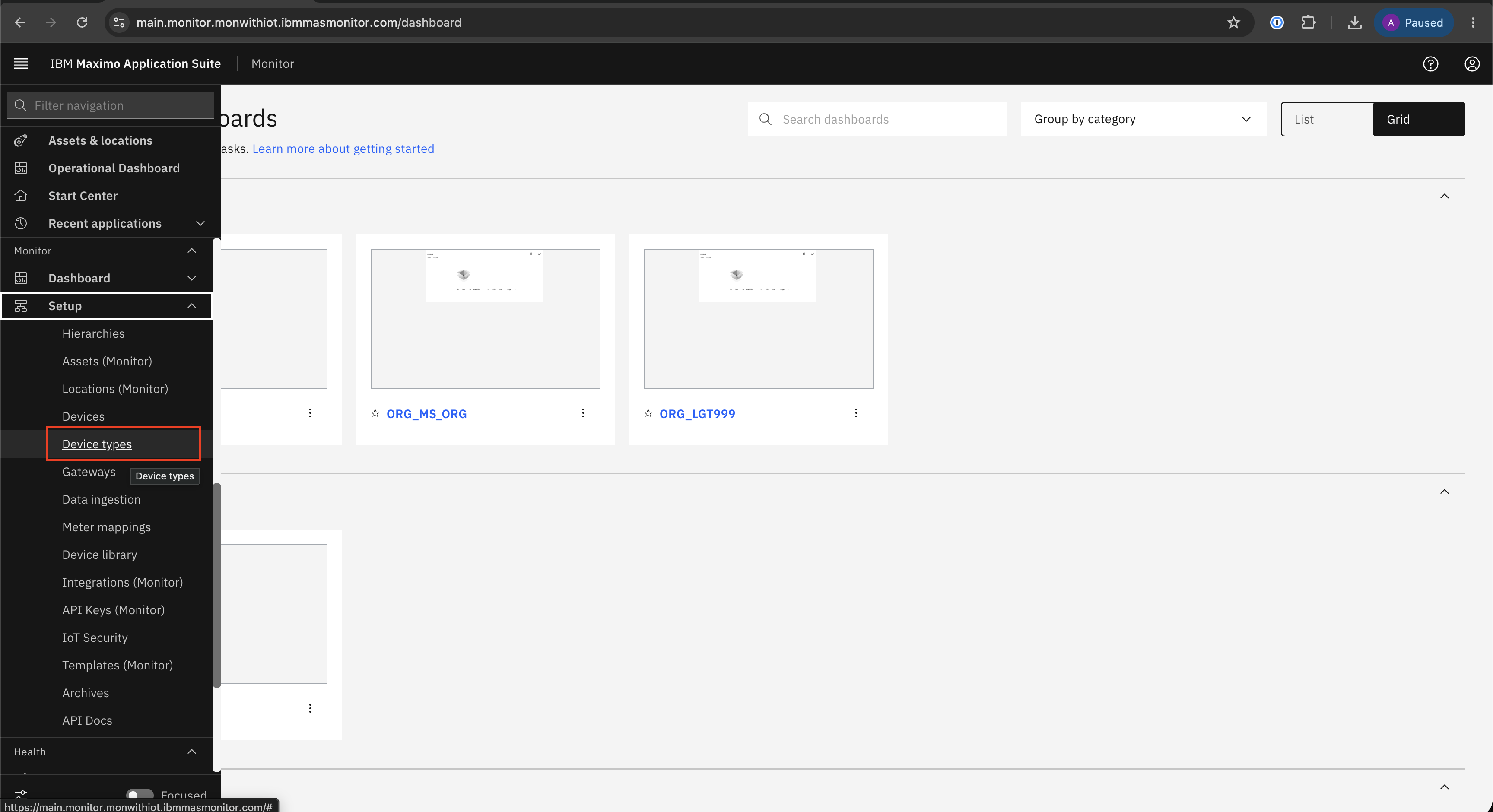 Navigate Device Types