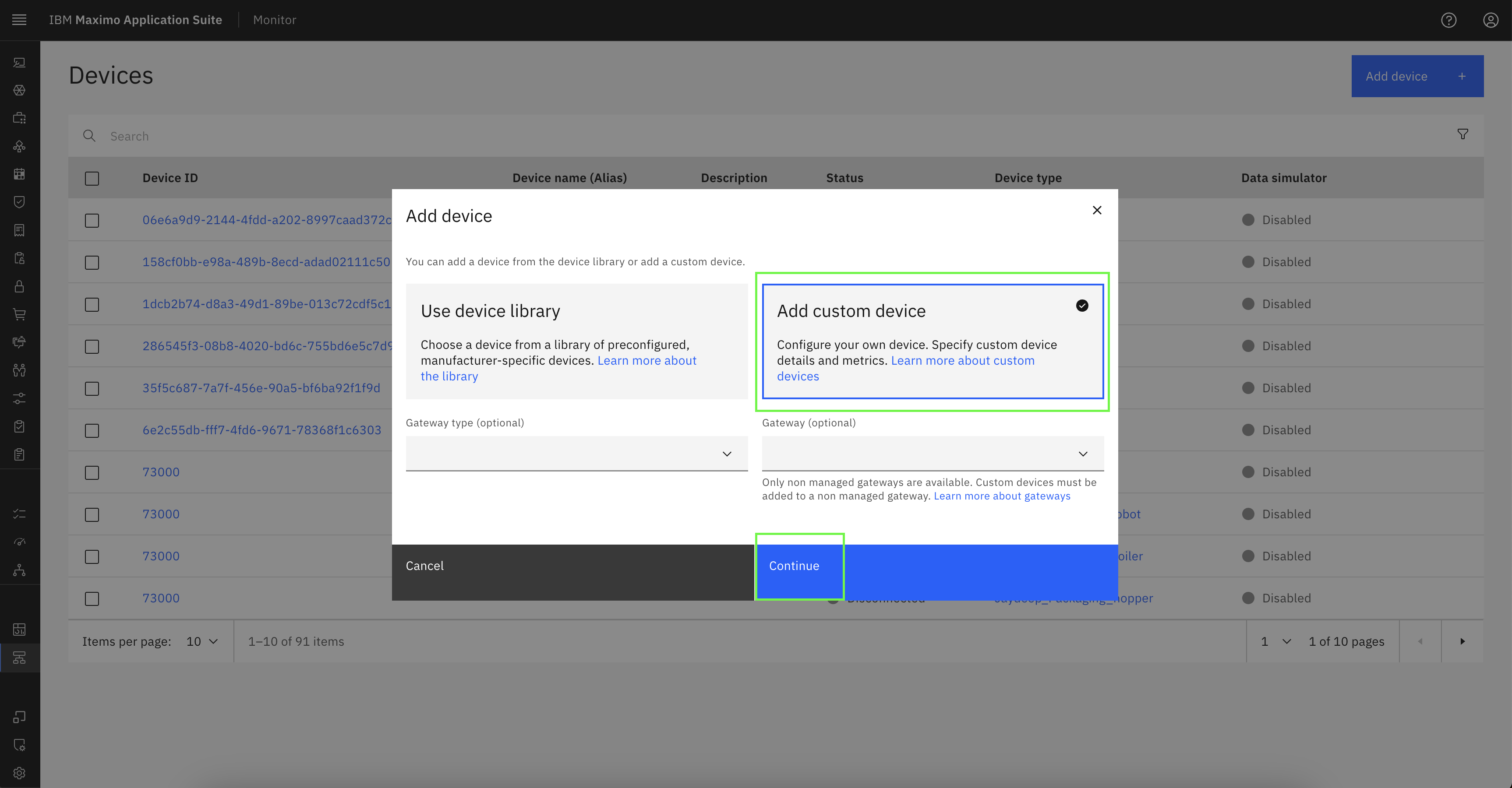 Device Added 4. Add and Edit devices - Device and device type setup