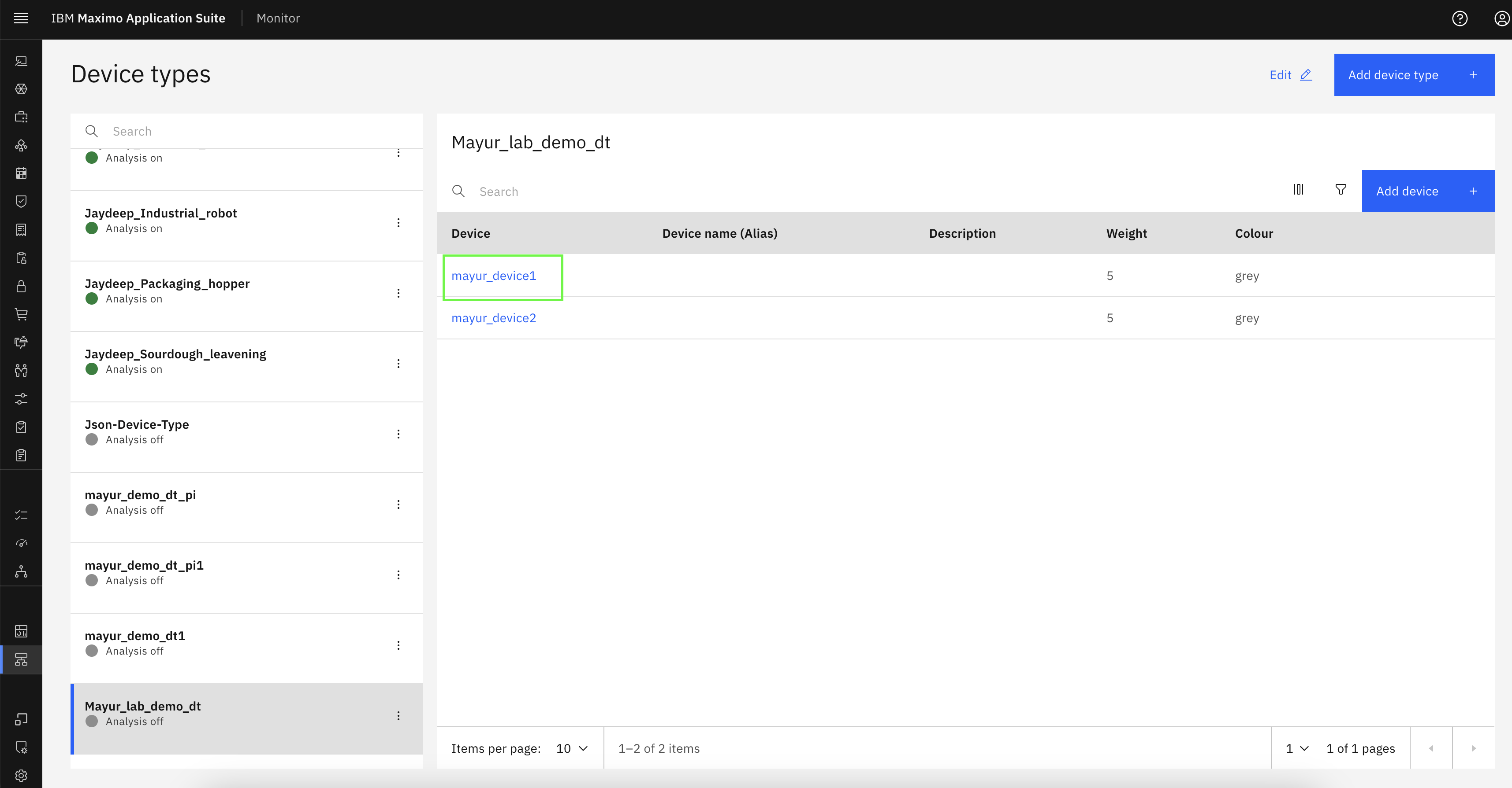 4. Add and Edit devices - Device and device type setup