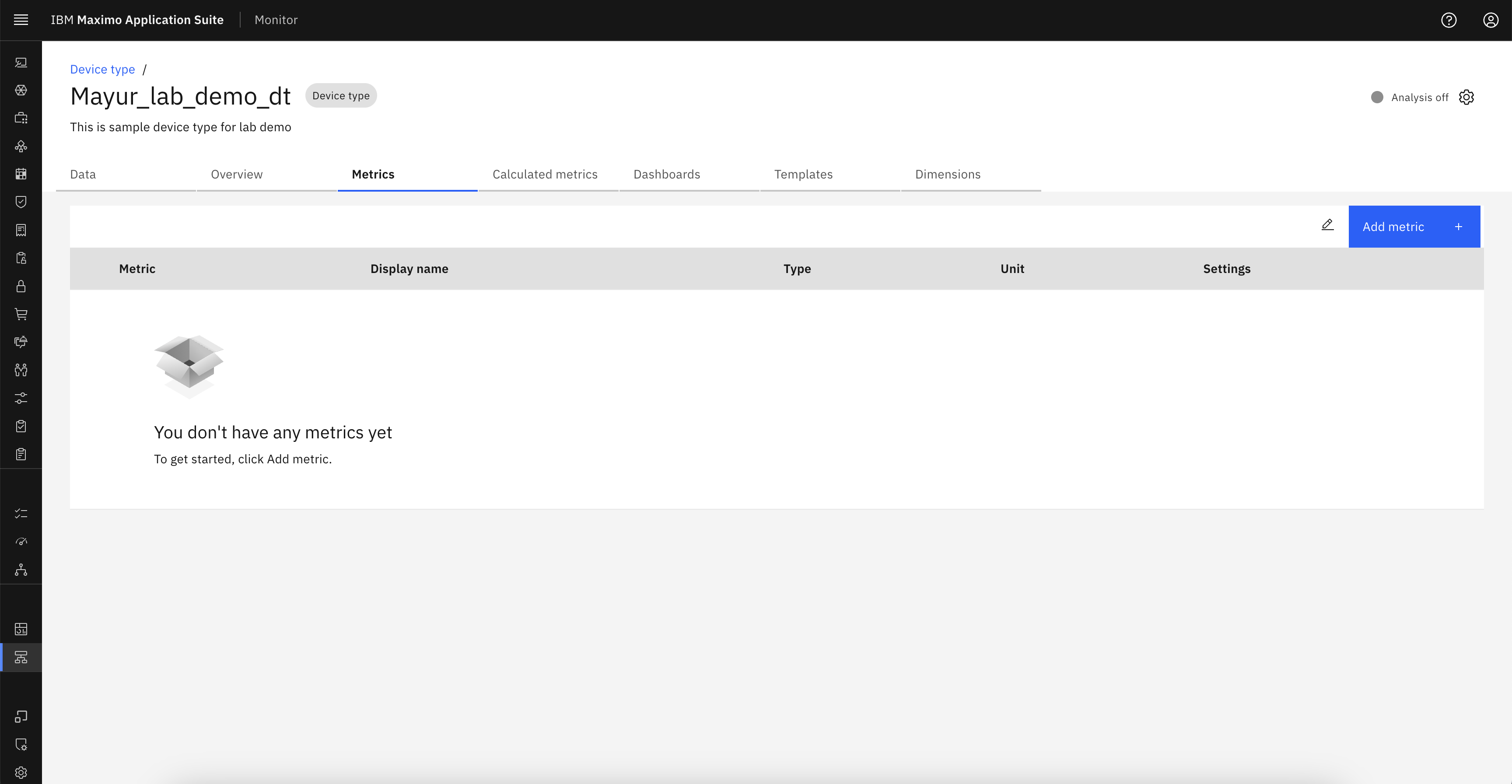 1. Device Type Creation - Device and device type setup