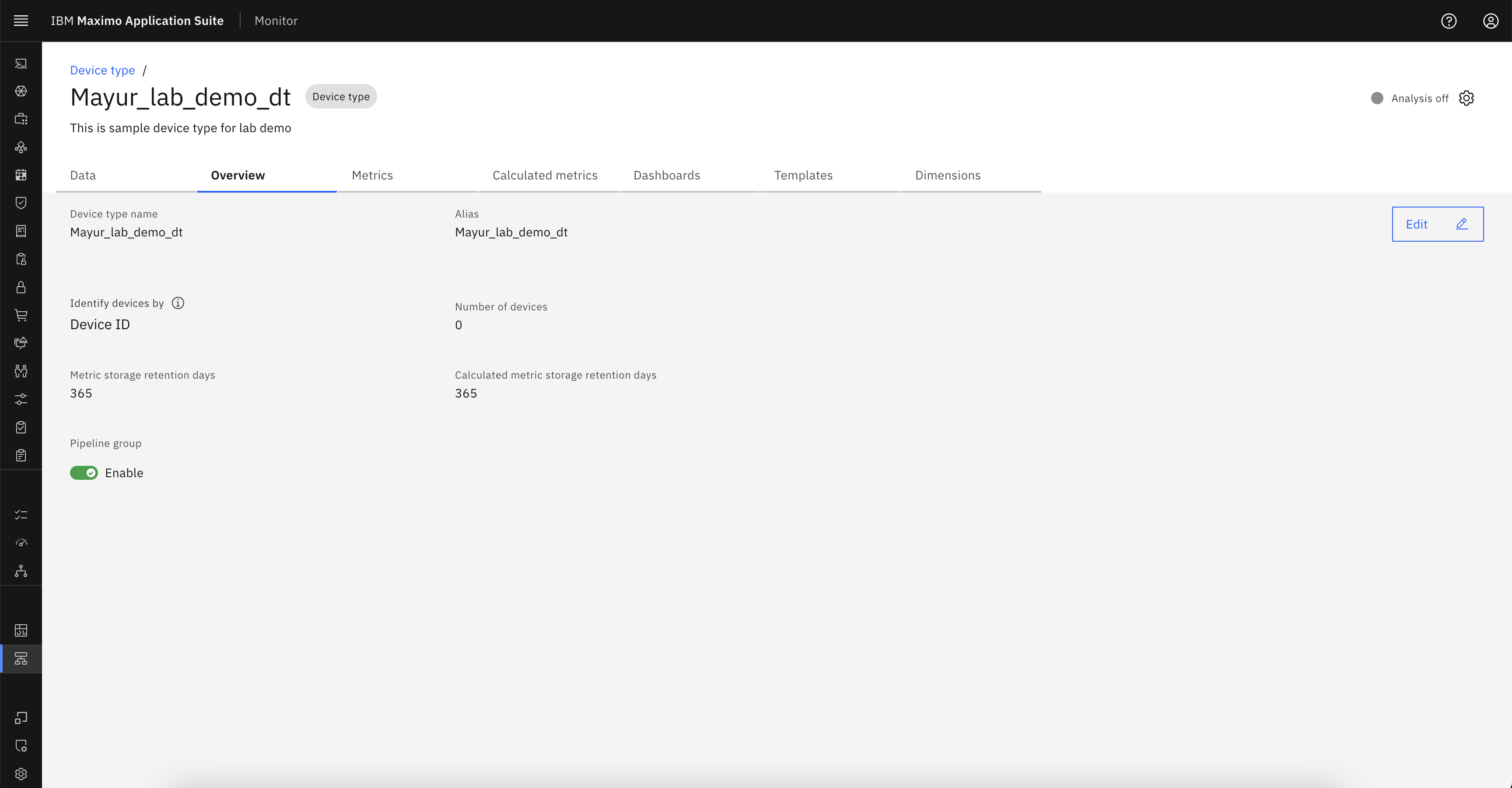 1. Device Type Creation - Device and device type setup