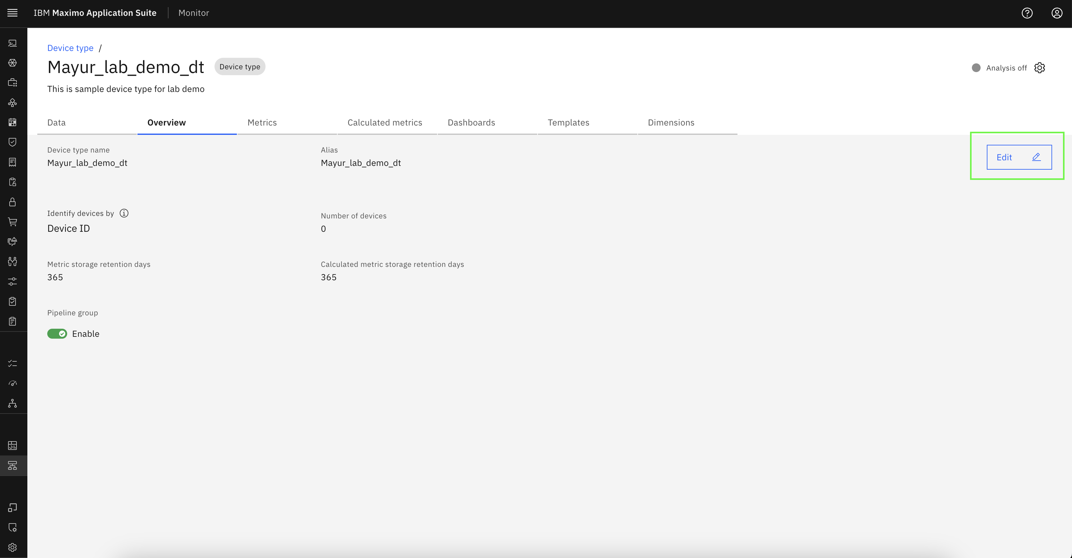 1. Device Type Creation - Device and device type setup