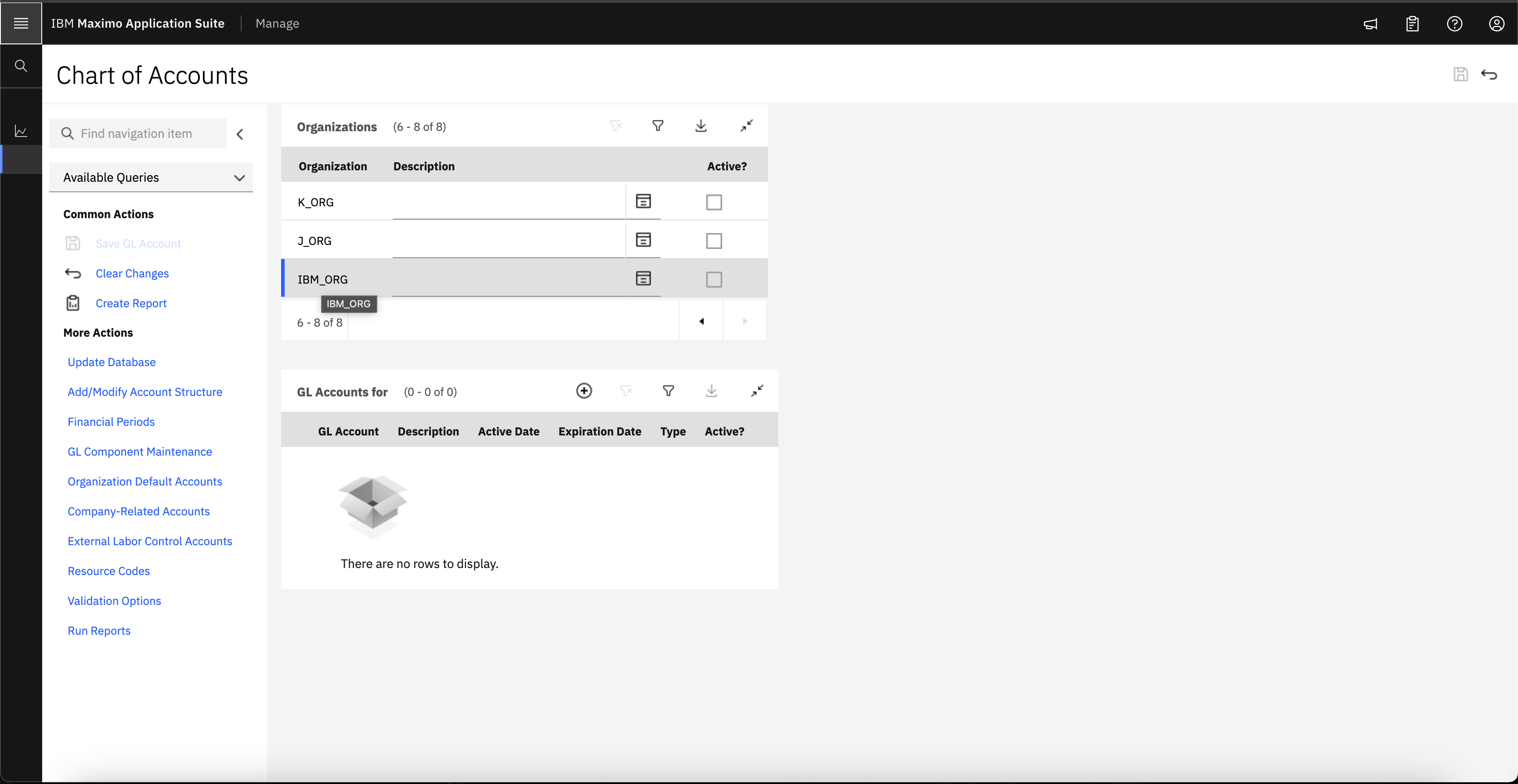 Select organization