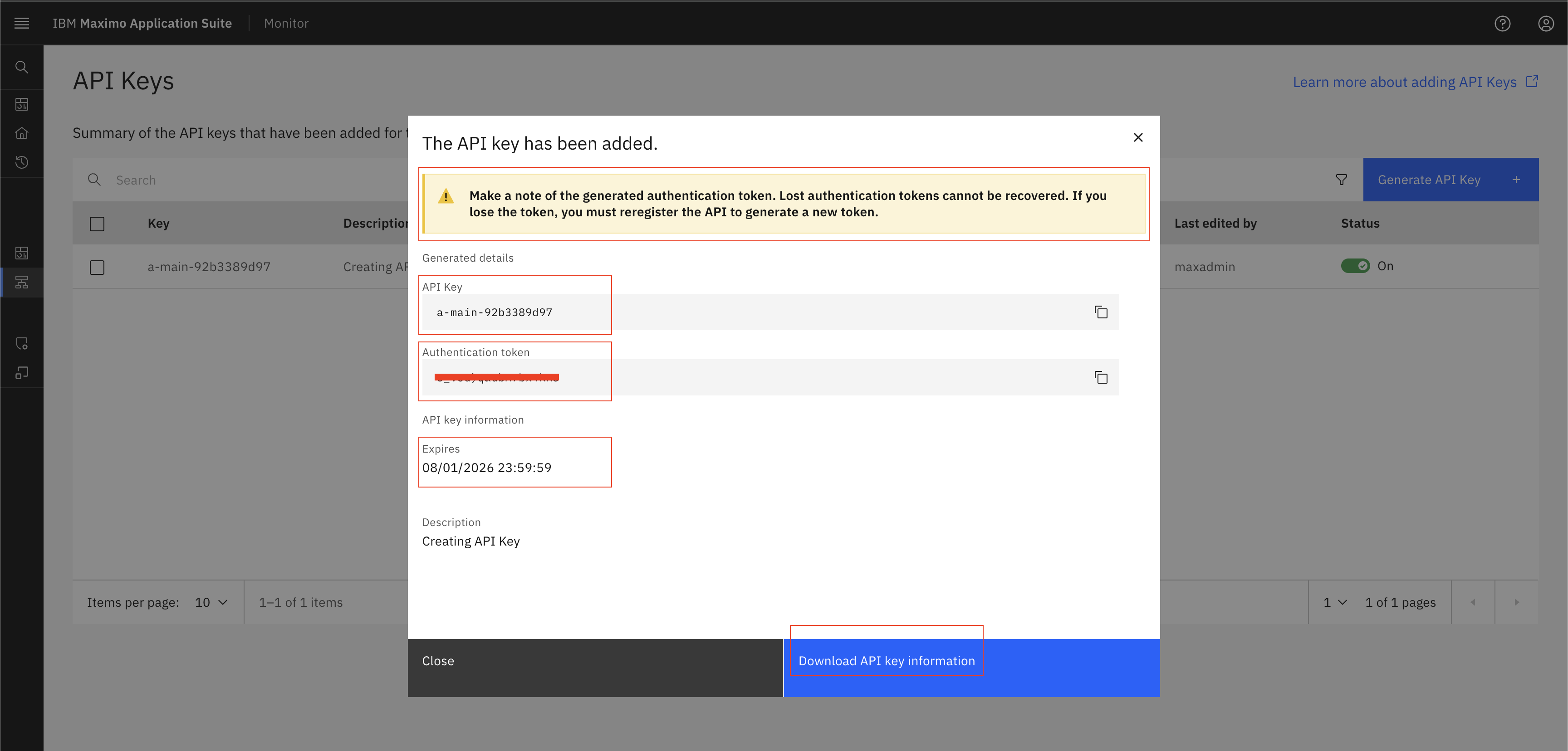 Navigate to API Keys