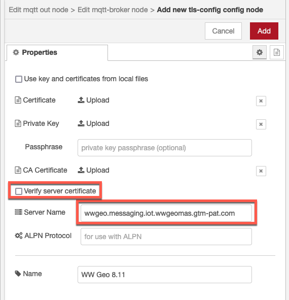 NR - mqtt out