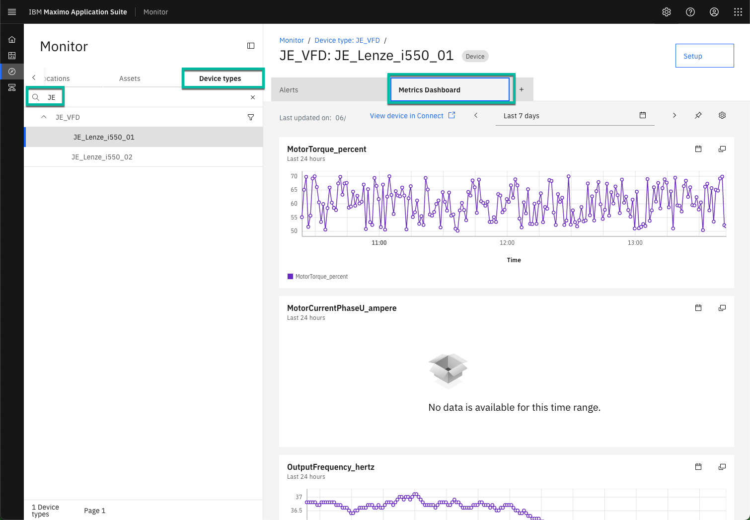 Metrics Dashboard for 01