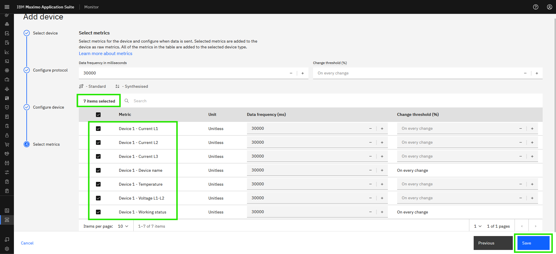 Select data points