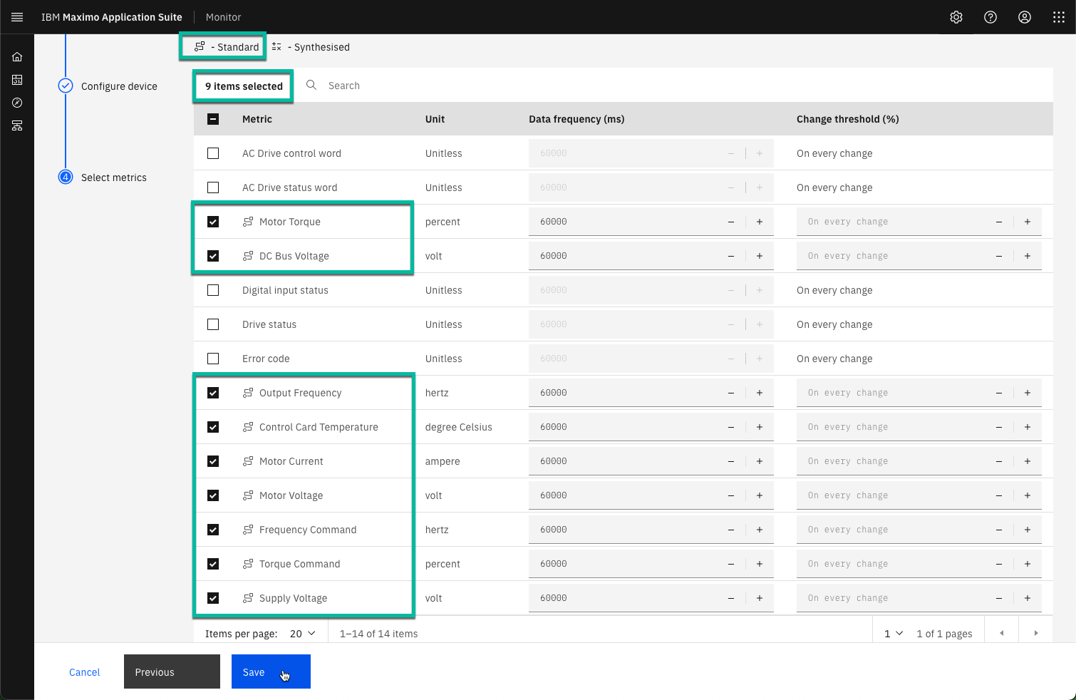 Select data points