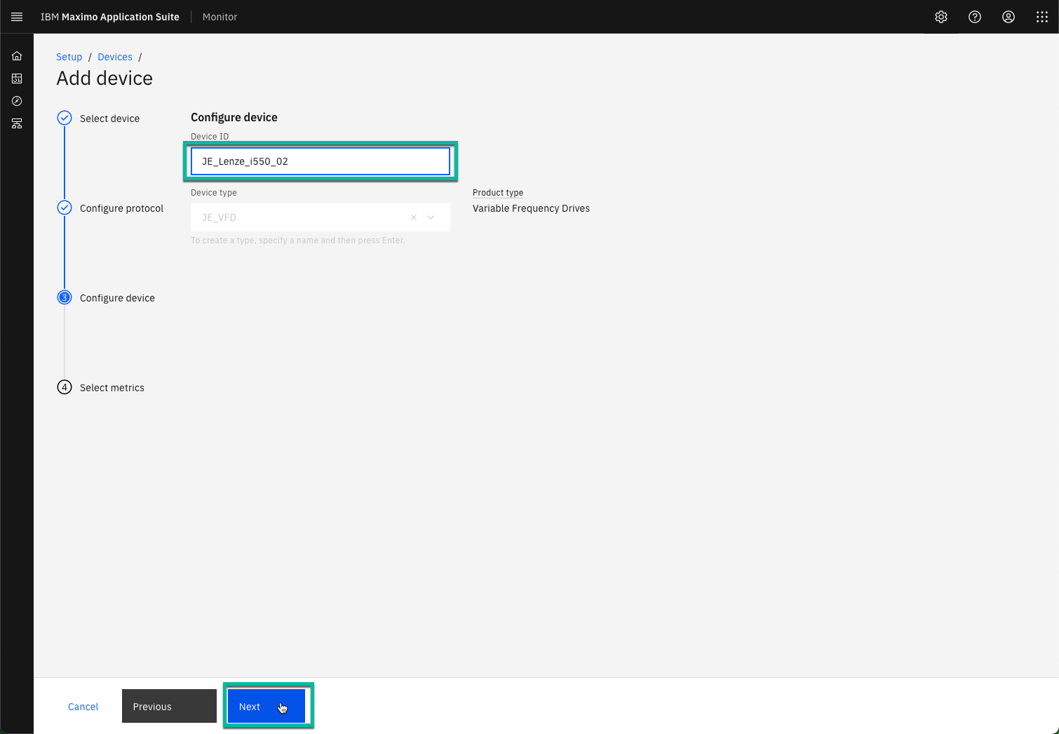 Configure Device ID