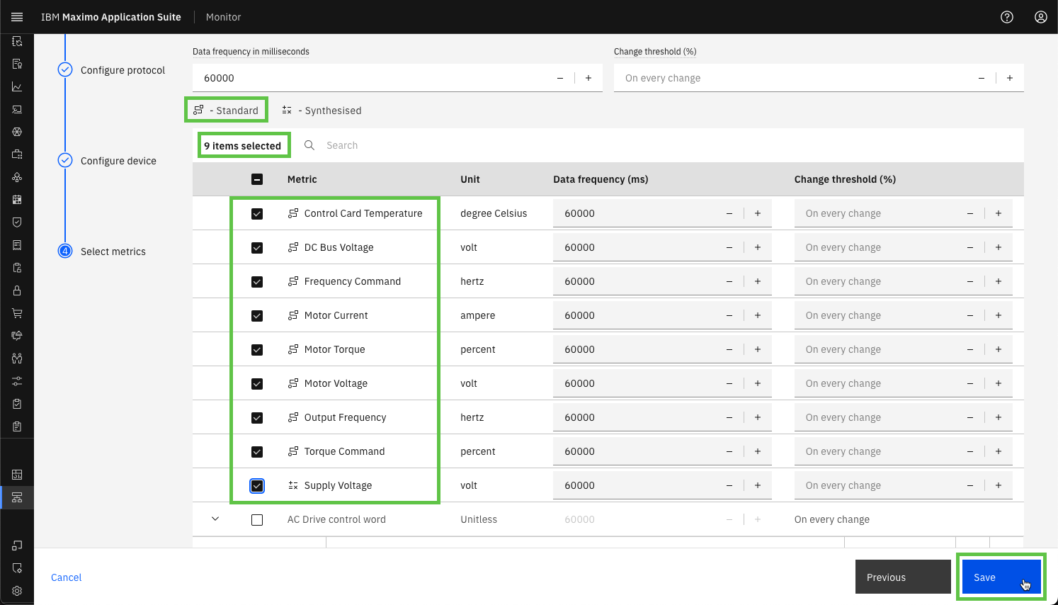 Select data points